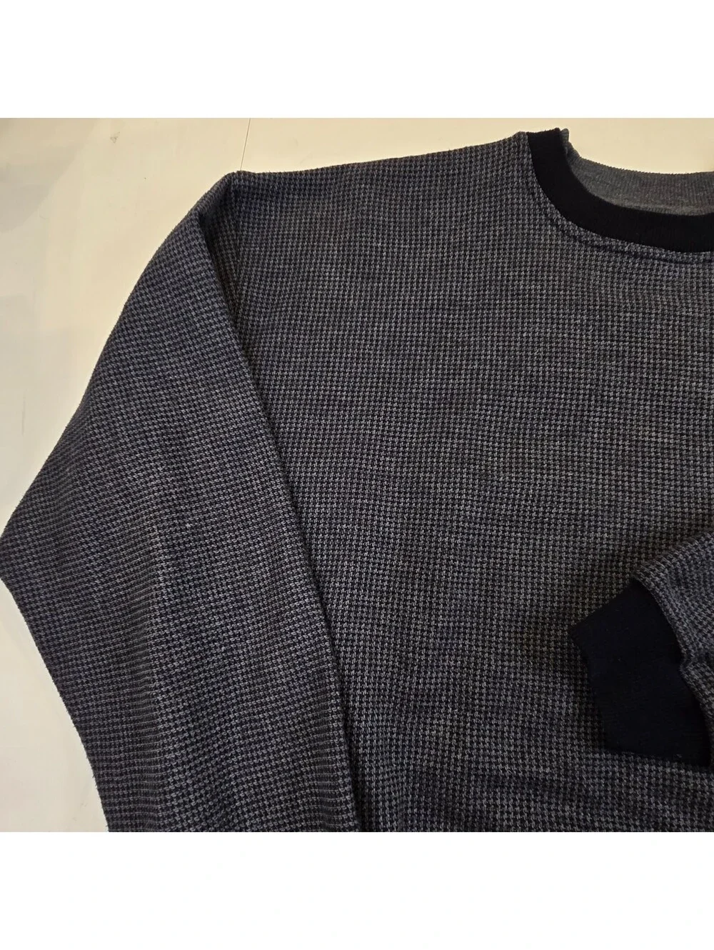 Vintage Knights of the Round Table Grey Geometric Sweater Men's Sz XLT Pullover
